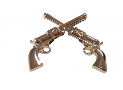 concho - crossed colt revolver, gold XXL
