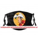 reusable mask with replaceable filters Lucky Luke black