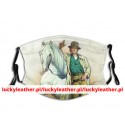 reusable mask with replaceable filters Lucky Luke white