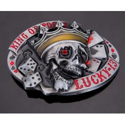 belt buckle lucky skull