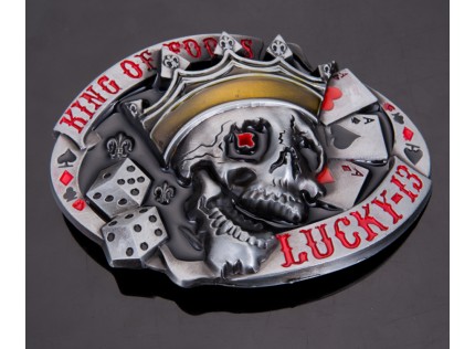 belt buckle lucky skull