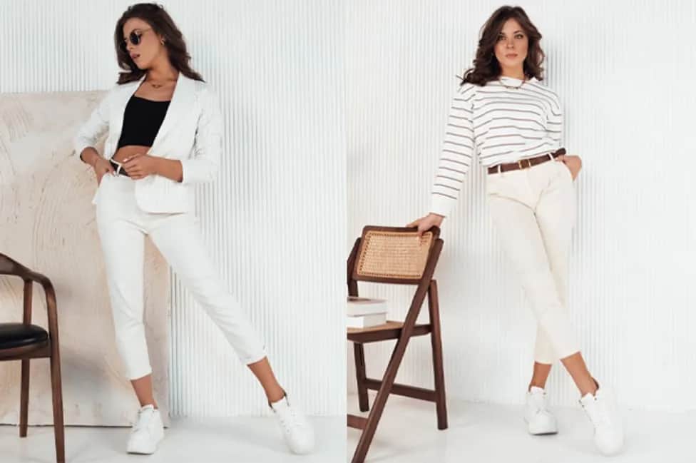 Stylowe inspiracje na jesień: jak nosić białe spodnie w modzie